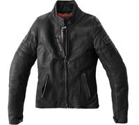 Spidi Vintage Chaqueta de cuero de la motocicleta de las señoras, negro, Talla 42