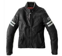 Spidi Vintage Chaqueta de cuero de la motocicleta de las señoras, negro-gris, tamaño 42 para Mujer