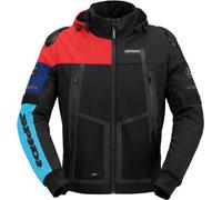 Spidi Warrior H2OUT Sudadera impermeable para motocicleta, negro/rojo/azul, Talla S