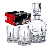 Spiegelau & Nachtmann Perfect Serve 4500198 - Juego de vasos de whisky, 3 piezas, decantador y dos vasos de cristal