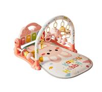 Spielbogen Für Babys - Faltbare Monteśsori-Spielmatte | Krabbelmatte Für Neugeborene, 6 Abnehmbare Spielzeuge, Weich Gepolstert, Rutschfest, Leicht Zu Reinigen, Die Bauchlage Und Die Förderung