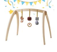 Spielbogen | Holz Lern Spielzeug | Faltbarer Aktivitäts Rahmen | Mit Abnehmbaren Hängespielzeugen für & Mädchen ideal für Schlafzimmer, Kinderzimmer & Wohnzimmer Innenbereich