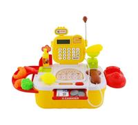 Spielkasse Supermarkkasse Kinderkasse Rollensspiel Spielzeug ab 3 Jahren | con barra de menú, accesorios, bolsa de transporte, para guardería, hogar, educación temprana, compra y venta