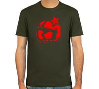 SpielRaum Camiseta Eric Cantona | Fightclub ::: Color: Negro, Verde Oliva o Azul Oscuro ::: Tallas: S-XXL (Fútbol)