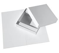 Spieltz Juego de Bricolaje: Gran Juego de Mesa en Blanco para Pintar. Tablero de Juego vacío (50 x 50 cm) + Caja/Caja + Inserto, Papel de Lino Blanco, Fabricado en Europa (L)