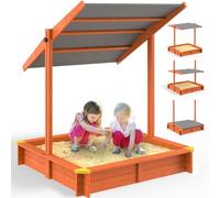 Spielwerk® Arenero Niños 120x120x120cm Techo Ajustable UV50+ Hidrófugo Barniz Protectores Alfombra
