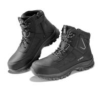 SPIEZ S3 Zapatos de Seguridad para Hombre - Botas con Puntera de Acero, Impermeables, Kevlar Anti-Perforación, SRC Antideslizantes y Antiestáticas - Botas de Trabajo Industria & Obra, Negro EU 41