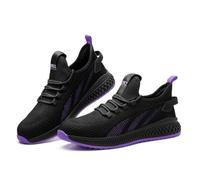 SPIEZ Sin Metal Zapatos de Seguridad Mujer Ligeros, 38 EU, Negro/Morado