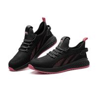 SPIEZ Sin Metal Zapatos de Seguridad Mujer Ligeros, 40 EU, Negro/Rosa