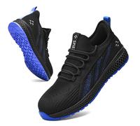 SPIEZ Zapatos de Seguridad Hombre Mujer,Ligeros,Transpirables con Punta de Composite Certificada, Antideslizantes, Estilo Deportivo para Trabajo Diario, Almacén o Cocina,Tallas 41