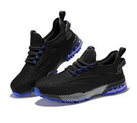SPIEZ Zapatos de Seguridad para Hombre Mujer, Zapatillas de Seguridad con Punta Compuesta y Amortiguación de Aire, Zapatos de Trabajo Ligeros Transpirable Negras Azul/Negro Verde Talla EU36-46
