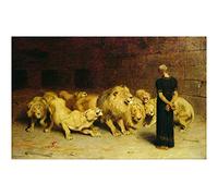 Spiffing Prints Briton Riviere - Daniel in The Lions' Den 1872 - Large - Archival Matte - Unframed