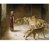Spiffing Prints Briton Riviere - Daniel in The Lions Den Mezzotint - Extra Large - Matte Print