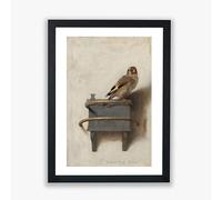 Spiffing Prints Carel Fabritius - El jilguero 1654 - Impresión de pared - Arte de decoración del hogar - Póster gi Impresión enmarcada - Pequeño