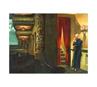 Spiffing Prints Edward Hopper - Película de Nueva York - Extra grande - Semi brillante - Sin marco