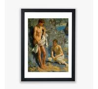 Spiffing Prints Henry Scott Tuke - After the Bath - Impresión de pared - Arte de decoración del hogar - Póster giclée - Solo impresión - Pequeño