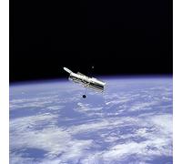 Spiffing Prints Hubble Telescope - Space Telescope and Earth Limb - Extra Large - Matte - Black Frame