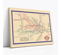 Spiffing Prints London Tube Map 1933 - Lienzo decorativo para pared (30,5 x 40,6 cm)