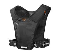 Spigen A720 Dynamic Shield Chaleco de Correr Porta Teléfono | Negro, M-L (28"-35"), Correa Torácica Ajustable [Tiras Reflectantes], Bolsa Deportiva hasta 6.9", Running Maratón