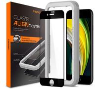 Spigen AlignMaster Cobertura Completa Protector Pantalla para iPhone SE 3 (2022), iPhone SE 2 (2020), iPhone 8, Phone 7, Compatible con Funda, Dureza 9H