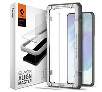 Spigen AlignMaster Protector de Pantalla Compatible con Samsung Galaxy S21 FE 5G, 2 piezas, Marco para una fácil instalación, Cristal Transparente Caso friendly, 9H Vidrio Templado