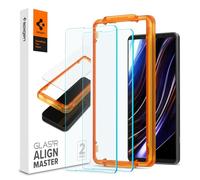 Spigen AlignMaster Protector Pantalla para Sony Xperia 1 VIII, Sony Xperia 1 VII, Sony Xperia 1 VI, 2 Unidades, Alta Definición, Dureza 9H, Compatible con Funda