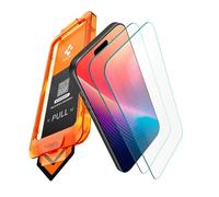 Spigen AlignMaster S Protector Pantalla para iPhone 17 Pro Max, Cobertura Completa, Marco de Alineación, Compatible con Funda, 2 Unidades, Dureza 9H