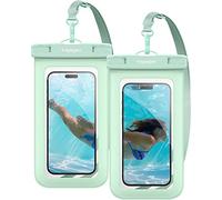 Spigen Aqua Shield Funda Impermeable Móvil [2 Unidades, IPX8 Certificado] hasta 8,2", Bolsa Estanca Universal para iPhone 15 Pro MAX, Galaxy S24 Ultra, Pixel 8, Xiaomi 14 - Mint