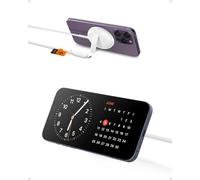 Spigen ArcField MagFit MagSafe - Cargador inalámbrico certificado de 15 W para iPhone 15, 14, 13, 12 (Plus, Pro, Max) - Cargador USB-C con cable [fuente de alimentación no incluida], color blanco
