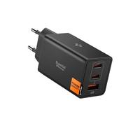 Spigen ArcStation Essential Cargador USB C 67W GAN 2 Tipo C, 1 USB-A, PD 3.0 PPS Rápido Pared Adaptador, para iPhone 16 15 14 Pro MAX 16e, Samsung S25 Ultra, Pixel 9a, iPad Air Pro, MacBook - Negro