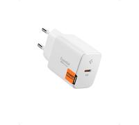 Spigen ArcStation Essential GaN 20W Cargador USB C, PD 3.0 Rápido Pared Adaptador, Cargador rápido PPS para iPhone 17/16/15 Pro Max Air, Samsung Galaxy S26/S25 Ultra, Pixel 10a 9a 10 9 Pro XL - Blanco