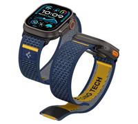 Spigen Athlex Air Correa para Apple Watch Ultra 4/3/2/1, Series 12/11/10 | Correa nailon transpirable con velcro y costura amarilla para 49/46/45/44/42mm