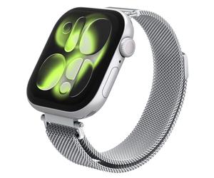 Spigen Basic Correa Metálica en Metal compatible con Apple Watch Series 11/10 42 mm, 9/8/7 41 mm, SE3/SE2/SE/6/5/4 40 mm, 3/2/1 38 mm - Argento