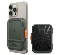 Spigen Cartera Magsafe Lock Fit MagFit Tarjetero Magnético con Kickstand Compatible con iPhone 17/16/15/14/13/12 Magsafe Wallet - Verde Militar