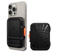 Spigen Cartera Magsafe Lock Fit MagFit Tarjetero Magnético con Kickstand Compatible con iPhone 17/16/15/14/13/12 Magsafe Wallet - Negro