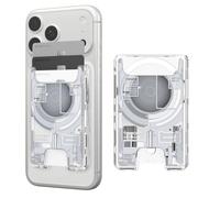 Spigen Cartera MagSafe Ultra Hybrid MagFit Versión 2 Tarjetero Magnético Compatible con iPhone 17/16/15/14/13/12 Series MagSafe Wallet - ZeroOne Blanco