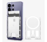 Spigen Cartera Ultra Hybrid MagFit 3-Card para Samsung Galaxy Series | Tarjetero rígida MagSafe transparente para fundas Samsung Galaxy MagSafe serie S26/S25/S24 - Transparente