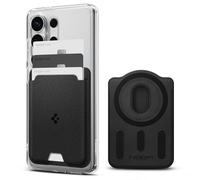 Spigen Cartera Urban Fit MagFit 3-Card para Samsung Galaxy Series | Tarjetero MagSafe de tela premium para fundas Samsung Galaxy MagSafe serie S26/S25/S24 - Negro