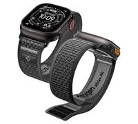 Spigen Correa Athlex Air 2 en Tela Compatible con Apple Watch Ultra 3/2/1 49mm, Series 11/10 46mm, Series 9/8/7-4/SE 45mm, 44mm - Negro Gris Activo