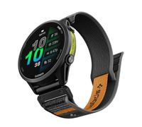 Spigen Correa Athlex Air para Garmin Watch 22mm Quick Fit | Correa de nylon transpirable con velcro para Forerunner 935/945/955/965/970, Fenix 8 47mm/7/6/5 - Active Black Orange