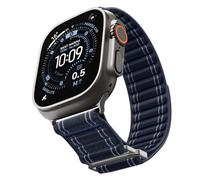 Spigen Correa básica de Tela con cierre Compatible con Apple Watch Ultra 3/2/1 49mm, Series 11/10 46mm, Series 9/8/7/6/5/4/SE 45mm, 44mm - Azul Marino