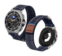 Spigen Correa Básica de Tela con Cierre de Velcro Compatible con Samsung Galaxy Watch 8 40mm/44mm, Galaxy Watch 8 Classic 46mm (2025) - Azul Marino