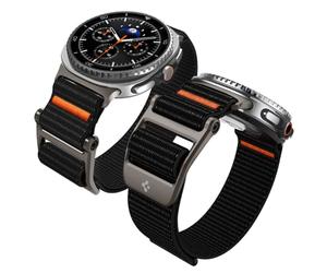 Spigen Correa Dura Pro Flex en Tela Compatible con Samsung Galaxy Watch 8 40mm/44mm, Galaxy Watch 8 Classic 46mm (2025) - Negro