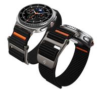 Spigen Correa Dura Pro Flex para Galaxy Watch 9&8 40/44/46mm | Correa nailon elástica con hebilla de zinc para confort transpirable para Galaxy Watch 9/8/8 Classic (2026/25) - Negro