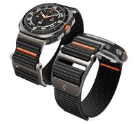 Spigen Correa Dura Pro Flex para Galaxy Watch Ultra 2/1 47mm | Correa nailon elástica con hebilla de zinc para confort transpirable para Galaxy Watch Ultra 2/1 47mm(2026/25/24) - Negro