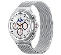 Spigen Correa Metal Fit para Galaxy Watch 9&8 40/44/46mm | Correa milanesa de acero inox con cierre magnético para Galaxy Watch 9&8 44/40mm, 8 Classic (2026/25) - Plata