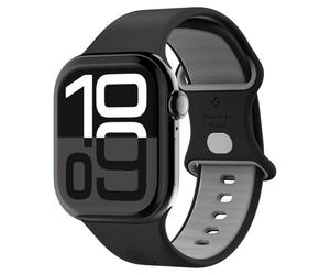Spigen Correa Nano Pop en Silicona Compatible con Apple Watch Ultra 3/2/1 49mm, Series 11/10 46mm, Series 9/8/7-4/SE 45mm, 44mm - Black Sesame
