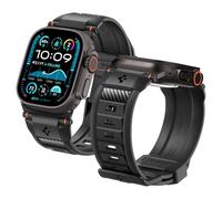 Spigen Correa Rugged Ultra Band Compatible con Apple Watch Ultra 3/2/1 49mm, Series 11/10 46mm, Series 9/8/7-4/SE 45mm, 44mm - Negro Mate
