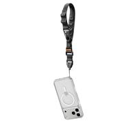 Spigen DA30S Correa de muñeca, Correa de Mano corta ajustable con tejido Híbrido, Gancho metálico y sistema de seguridad MOLLE- Negro