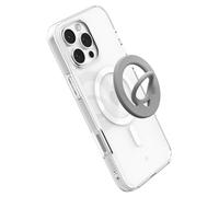 Spigen Dual Pop MagFit Soporte para Teléfono [Anillo Magnético de Silicona], Compatible con Accesorios MagSafe, Diseñado para iPhone 16 15 14 13 12 y Fundas MagSafe para Samsung S25 Ultra Plus - Gris